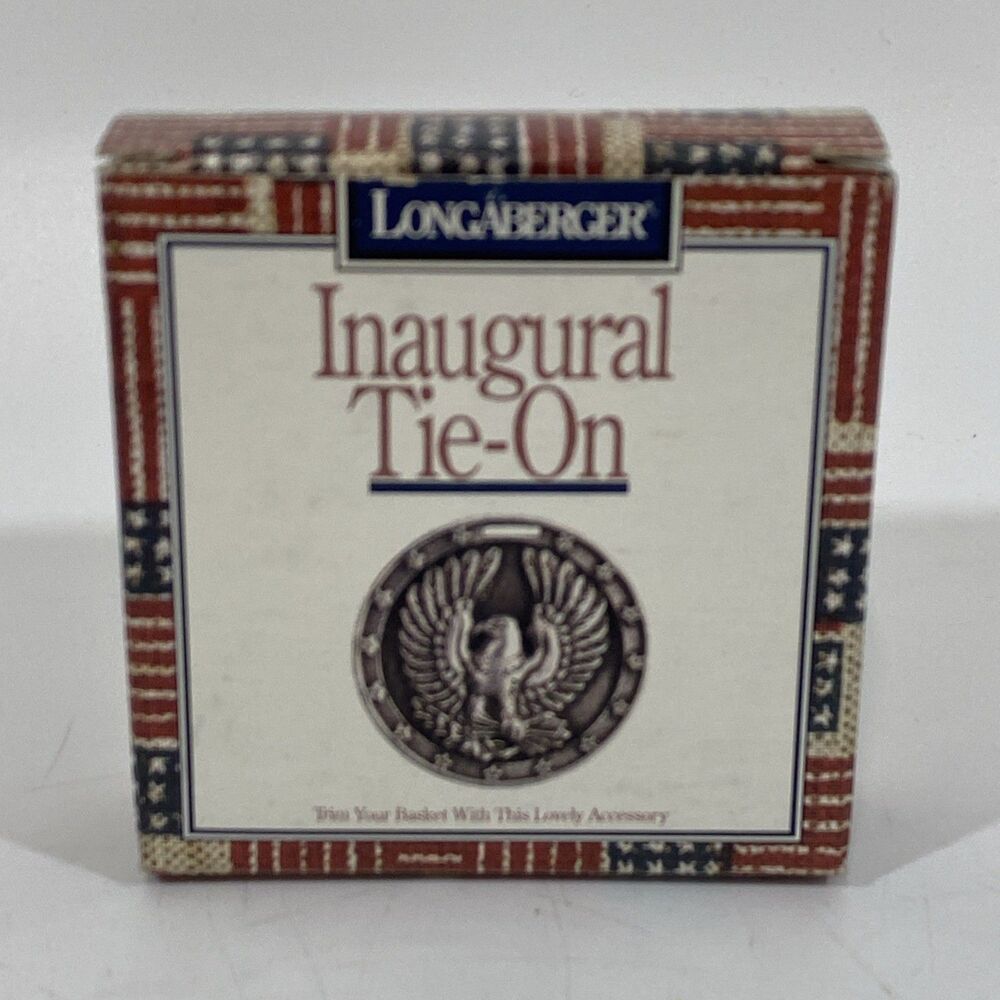 Longaberger Inaugural Basket Tie On‎ Eagle Medallion 1996 With Box